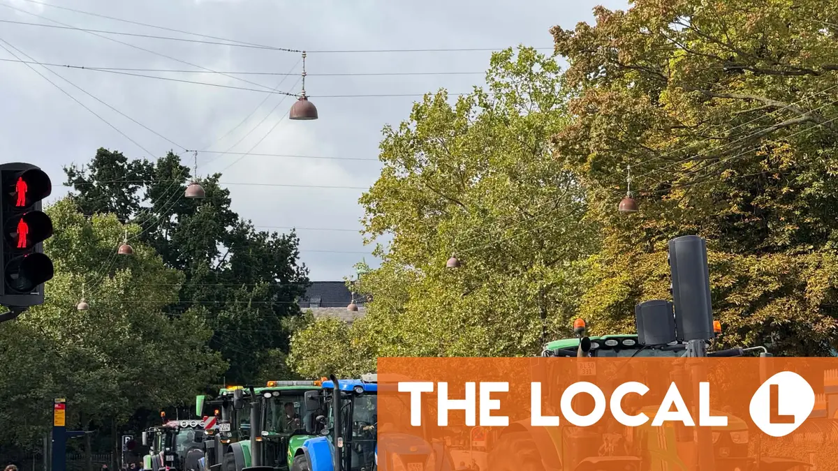Why were there so many tractors in central Copenhagen on Tuesday?